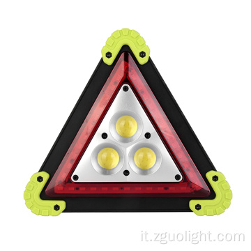 Lampada di avvertimento di emergenza triangolo rosso a LED